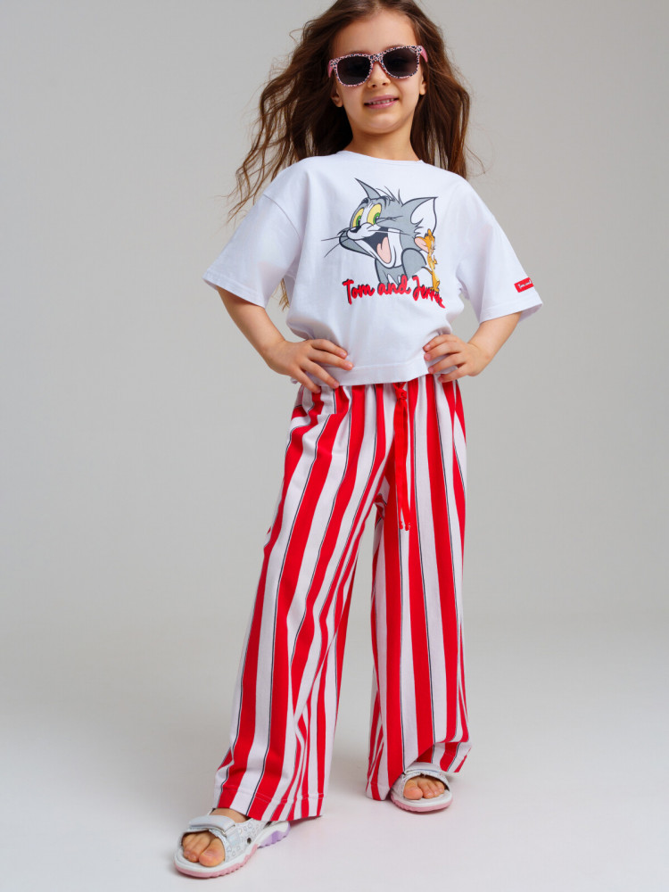 Брюки трикотажные для девочек | Sea Style | PlayToday