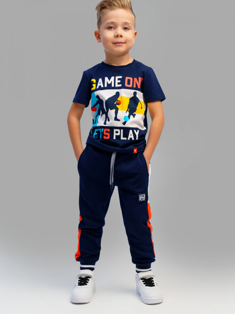 Брюки трикотажные для мальчиков | BAll | PlayToday