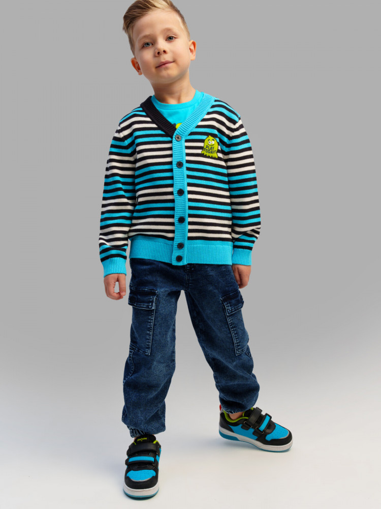 Кардиган трикотажный для мальчиков | Monstric | PlayToday