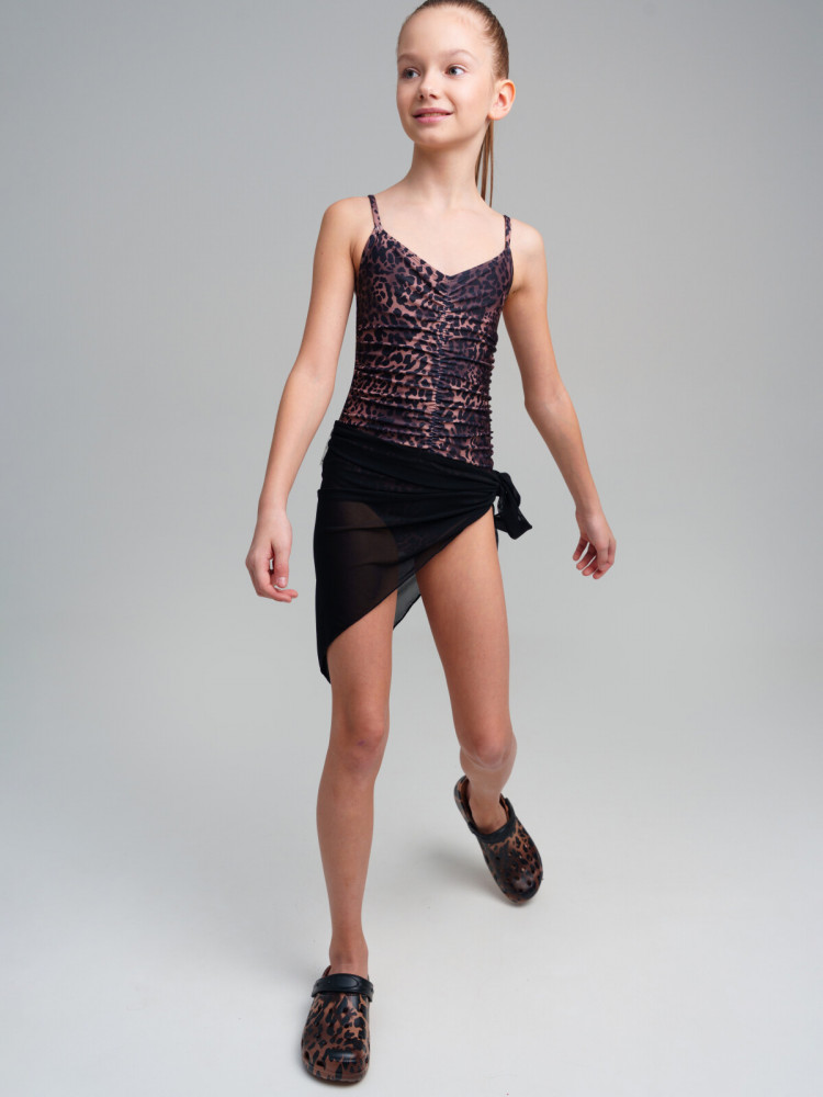 Комплект трикотажный для девочек: купальник, парео | BONJOUR | PlayToday