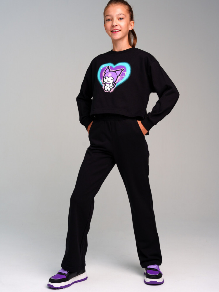 Комплект трикотажный для девочек: толстовка, брюки | Unicorn kuromi | PlayToday