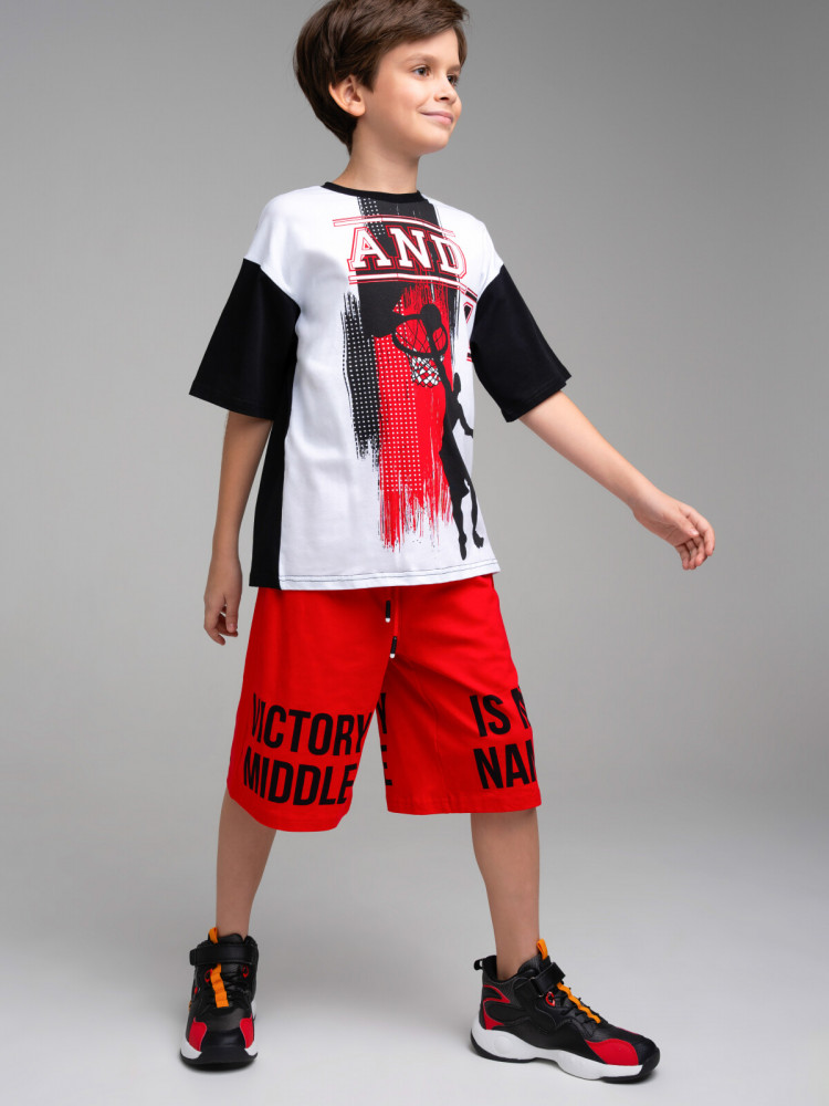 Комплект трикотажный для мальчиков: футболка, шорты | AND | PlayToday