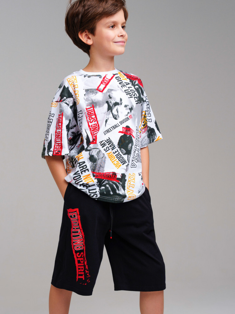 Комплект трикотажный для мальчиков: футболка, шорты | AND | PlayToday