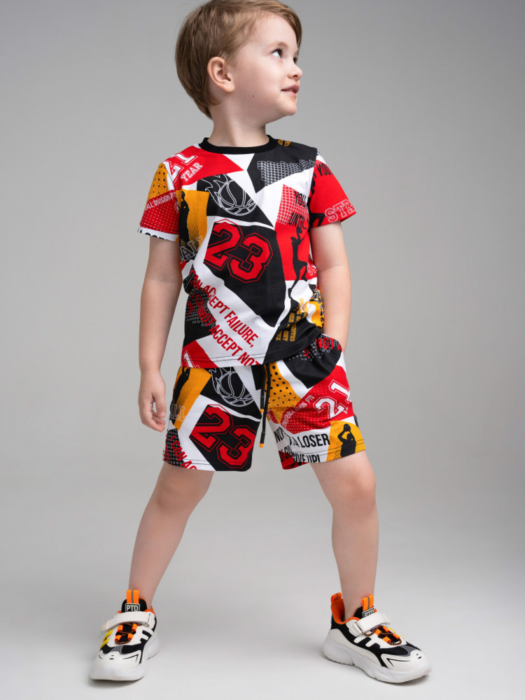 Комплект трикотажный для мальчиков: футболка, шорты | AND | PlayToday