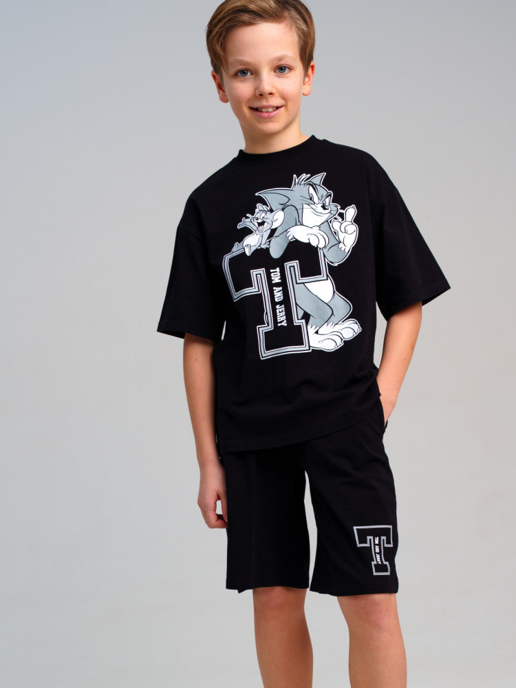 Комплект трикотажный для мальчиков: футболка, шорты | Play & Joy | PlayToday