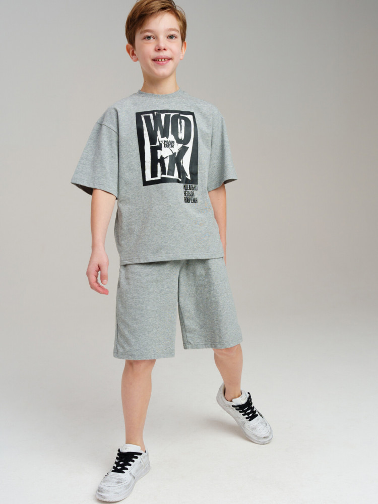 Комплект трикотажный для мальчиков: футболка, шорты | Play & Joy | PlayToday