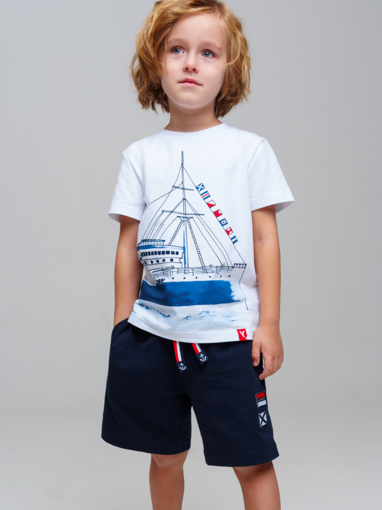 Комплект трикотажный для мальчиков: футболка, шорты | Riviera | PlayToday