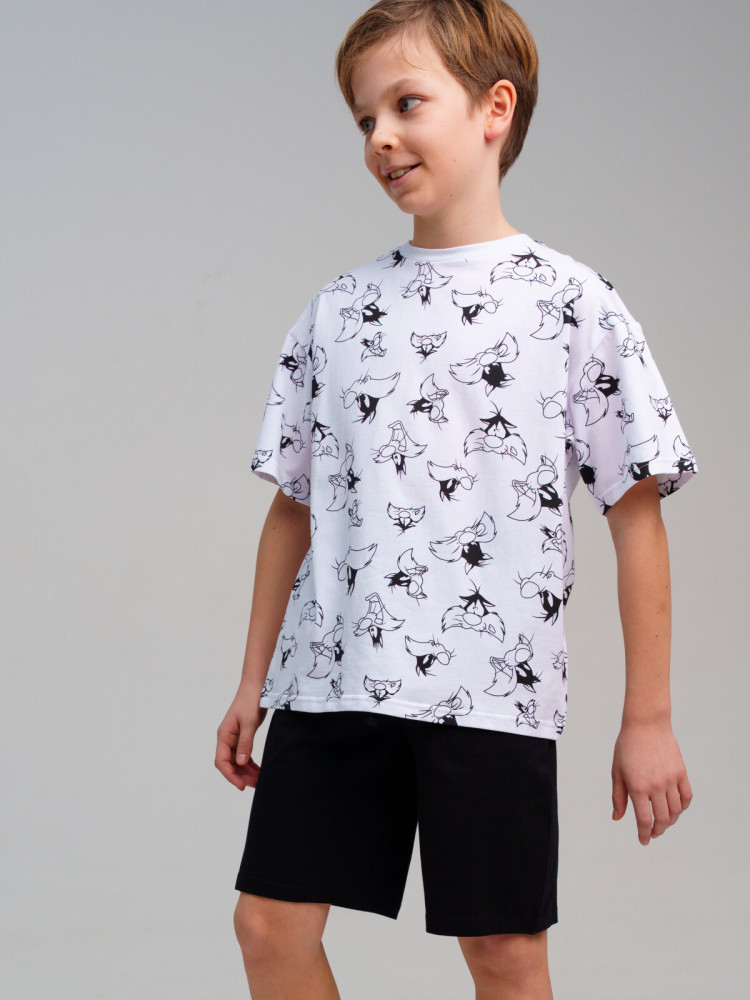 Комплект трикотажный для мальчиков: футболка, шорты | Home_Emotion | PlayToday