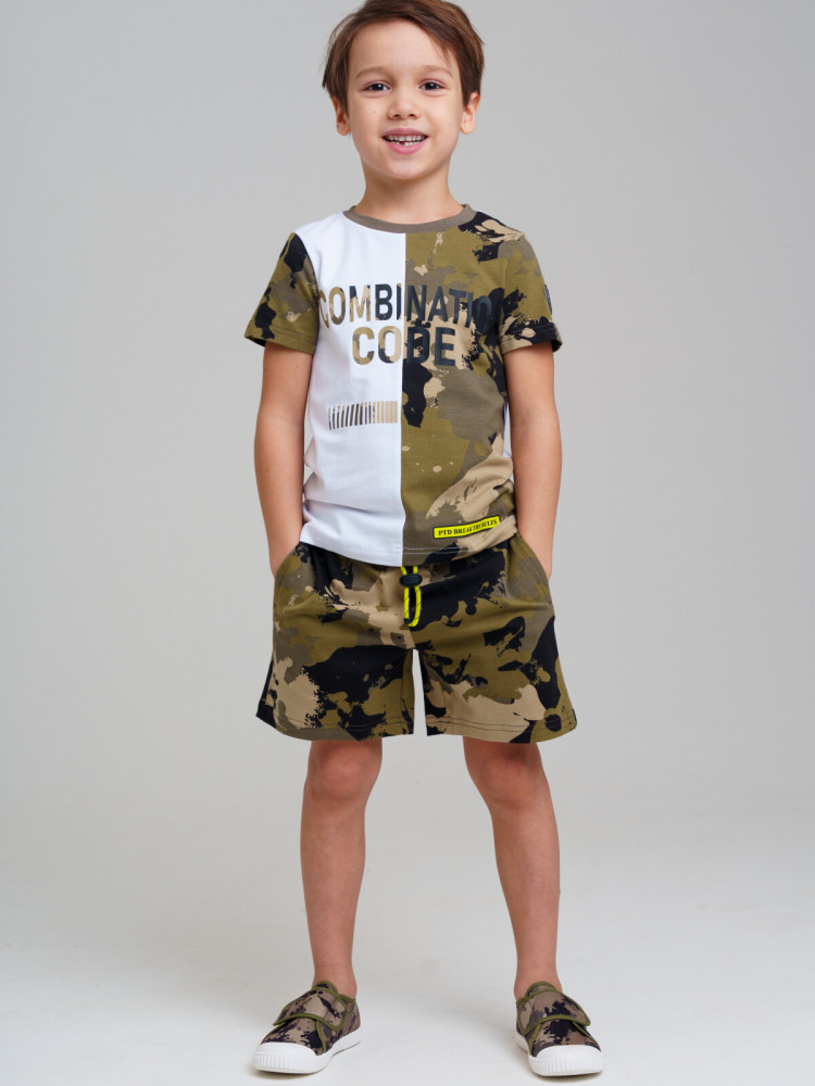 Комплект трикотажный для мальчиков: футболка, шорты | Emotion | PlayToday