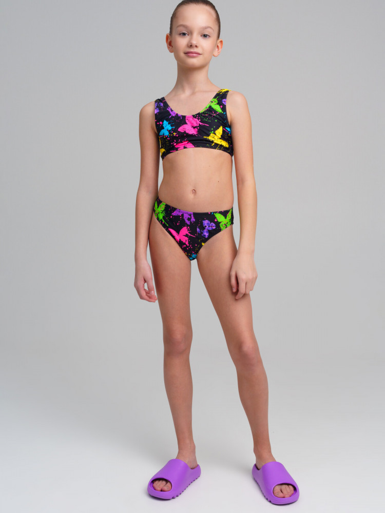 Купальный костюм трикотажный для девочек | Emotion | PlayToday