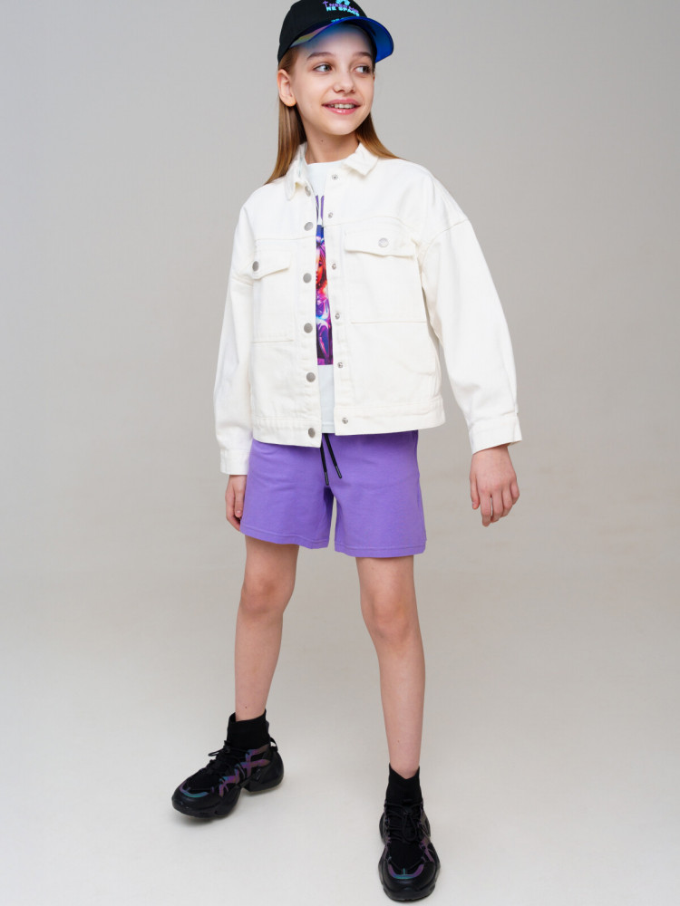 Куртка текстильная джинсовая для девочек | Ai Tween girls | PlayToday