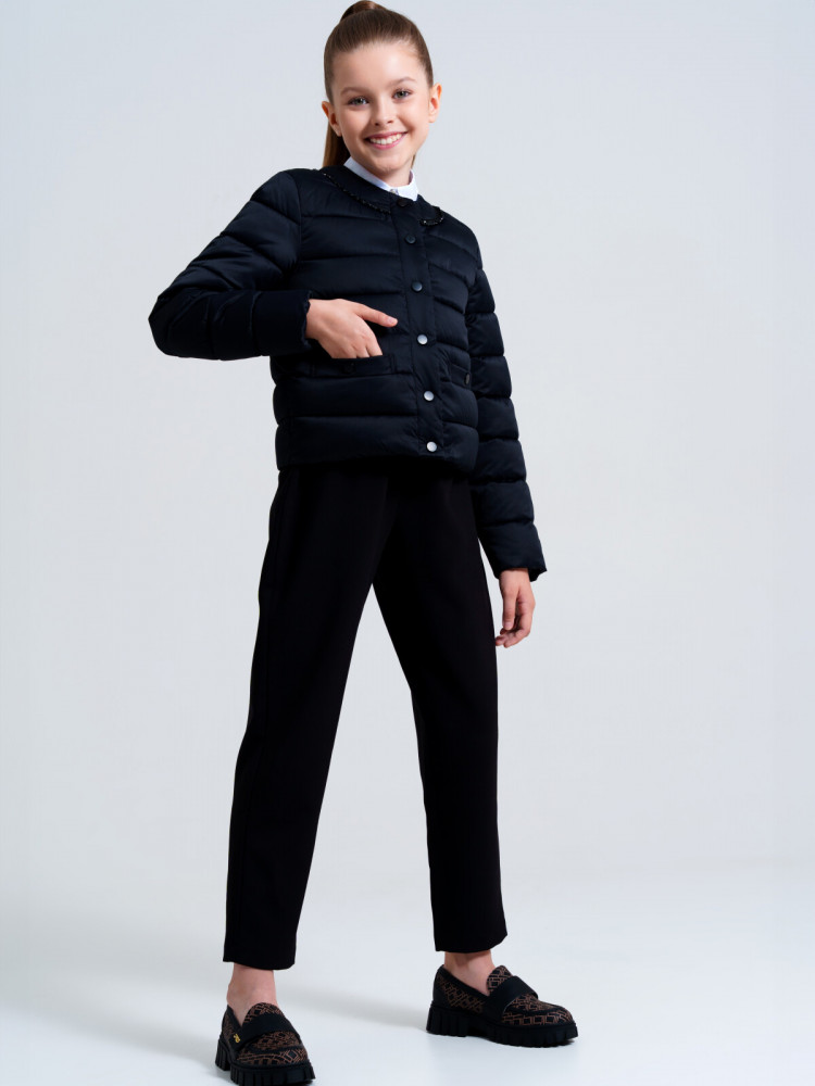 Куртка текстильная с полиуретановым покрытием для девочек | School | PlayToday