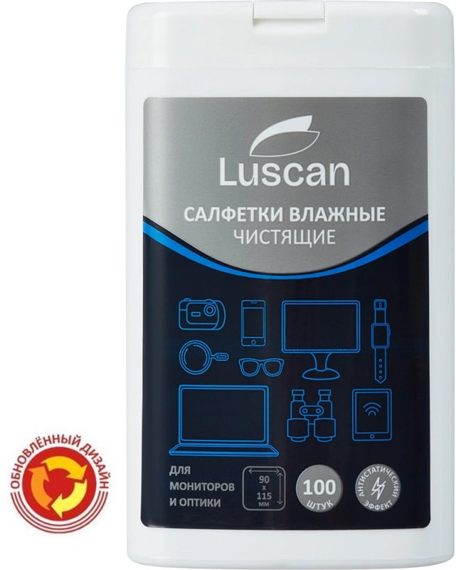 Салфетки влажные для экранов с антистатическим эффектом | Luscan