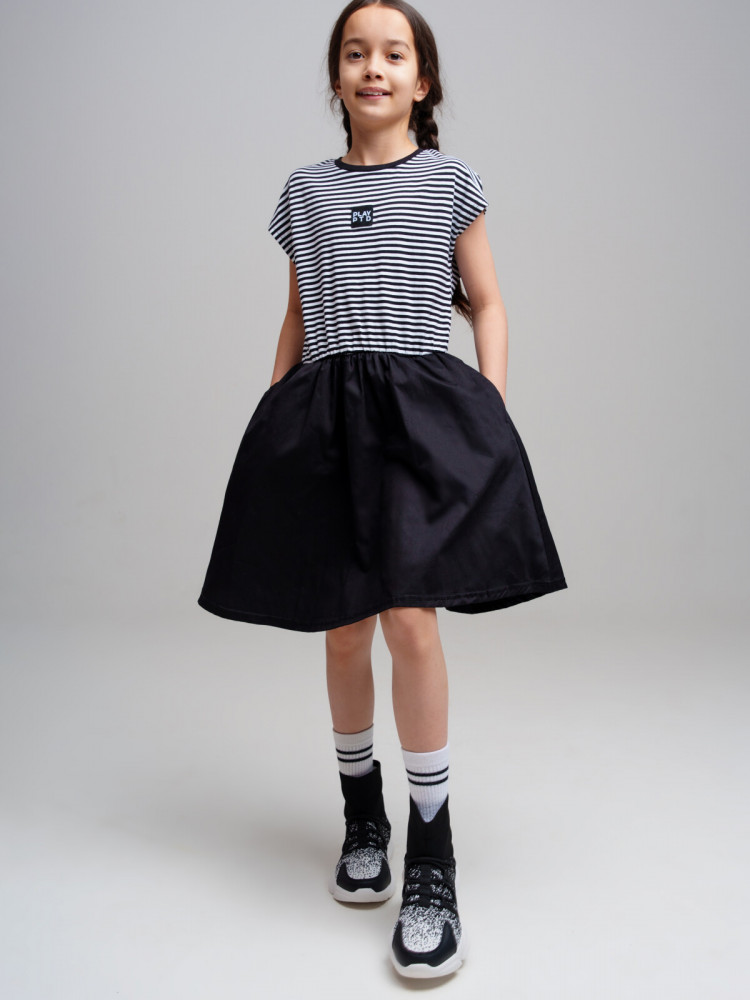 Платье трикотажное для девочек | Play & Joy | PlayToday