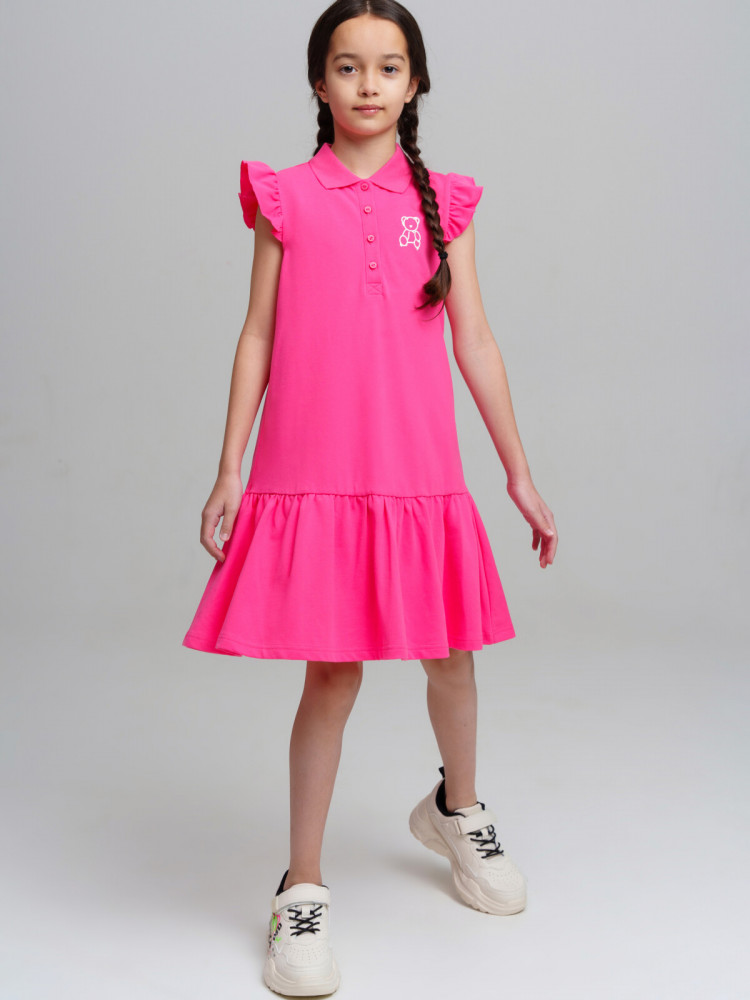 Платье трикотажное для девочек | Emotion | PlayToday