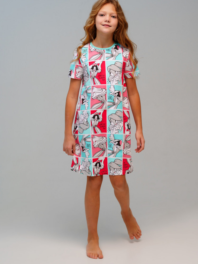 Сорочка ночная трикотажная для девочек | Home_Love Graffiti | PlayToday