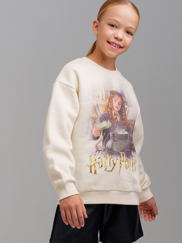 Толстовка трикотажная для девочек | Black chic | PlayToday