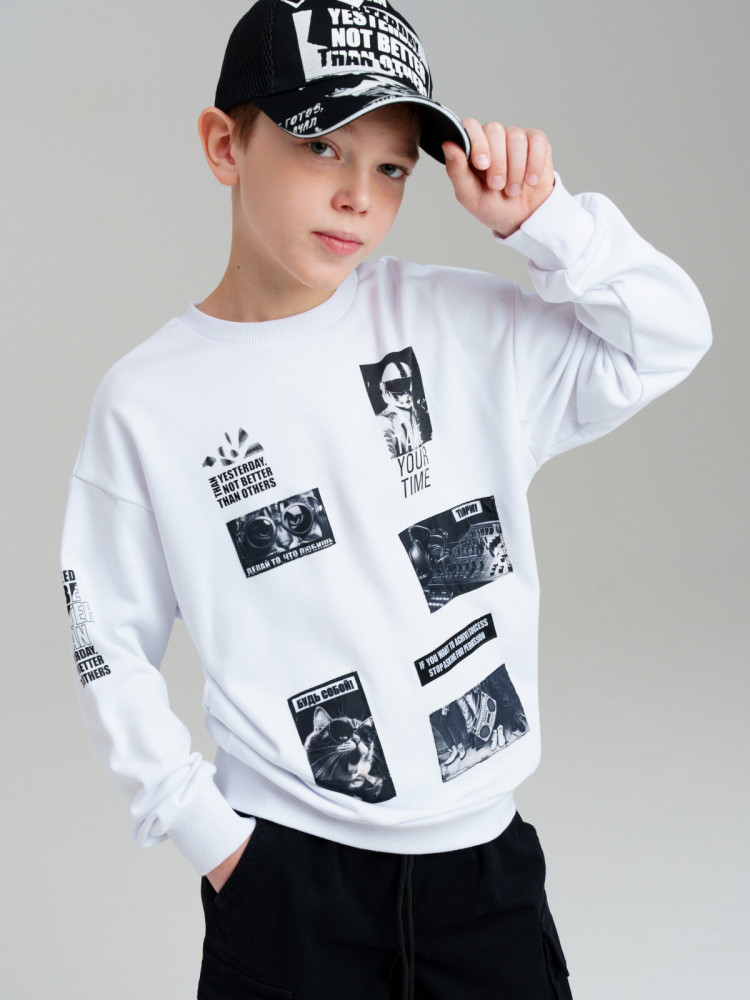 Толстовка трикотажная для мальчиков | Play & Joy | PlayToday