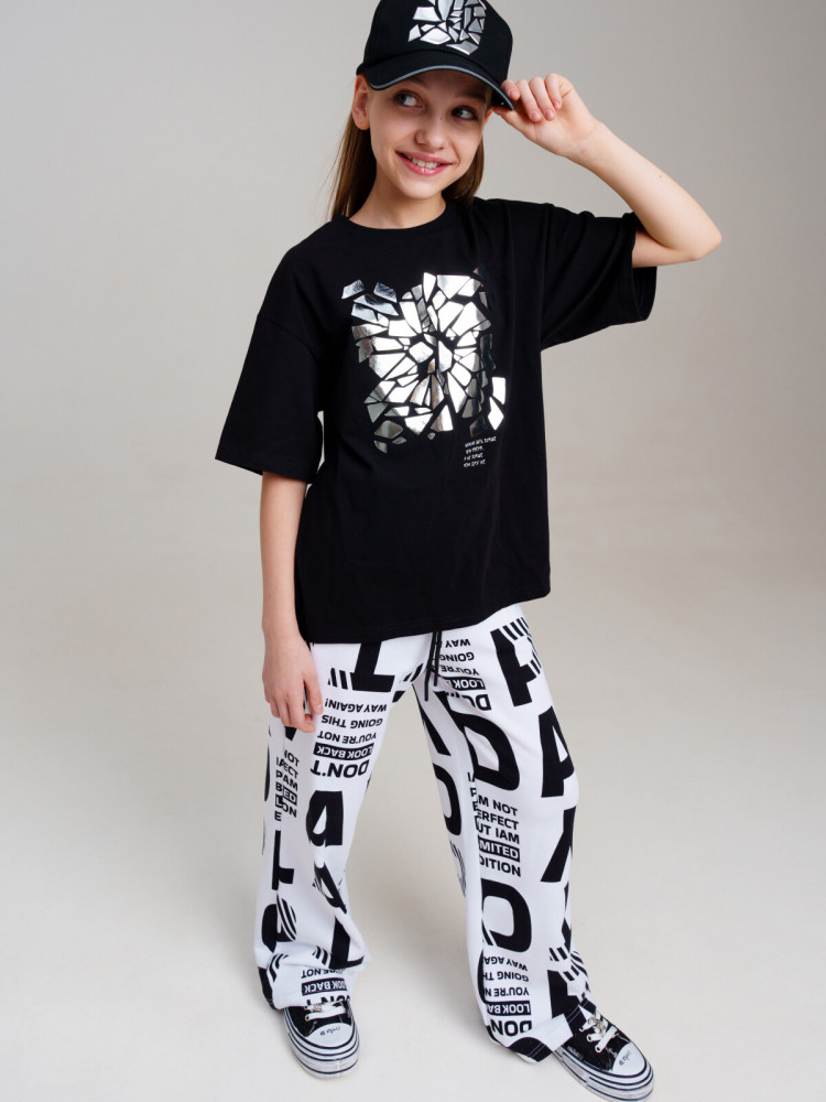 Футболка трикотажная для девочек | Play & Joy | PlayToday