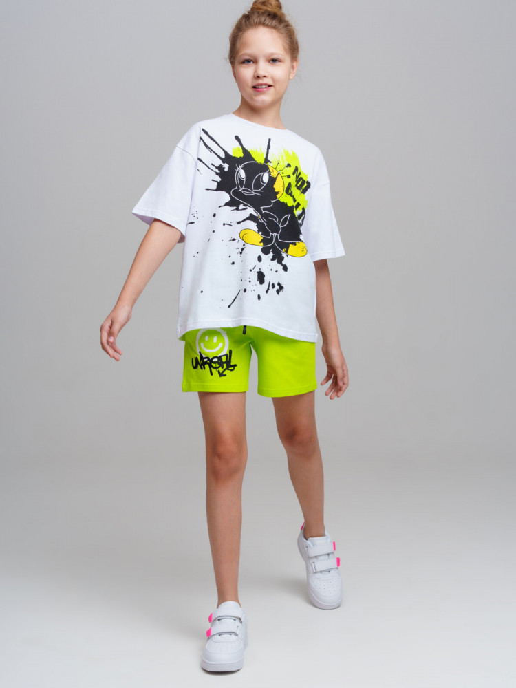 Футболка трикотажная для девочек | Emotion | PlayToday