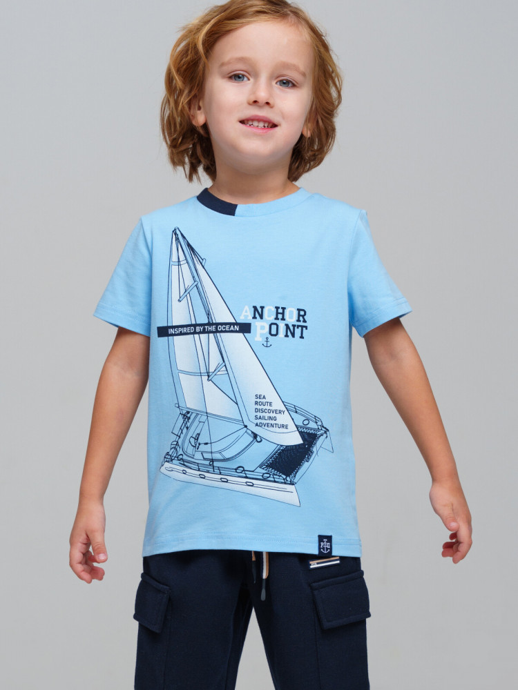 Футболка трикотажная для мальчиков | Riviera | PlayToday