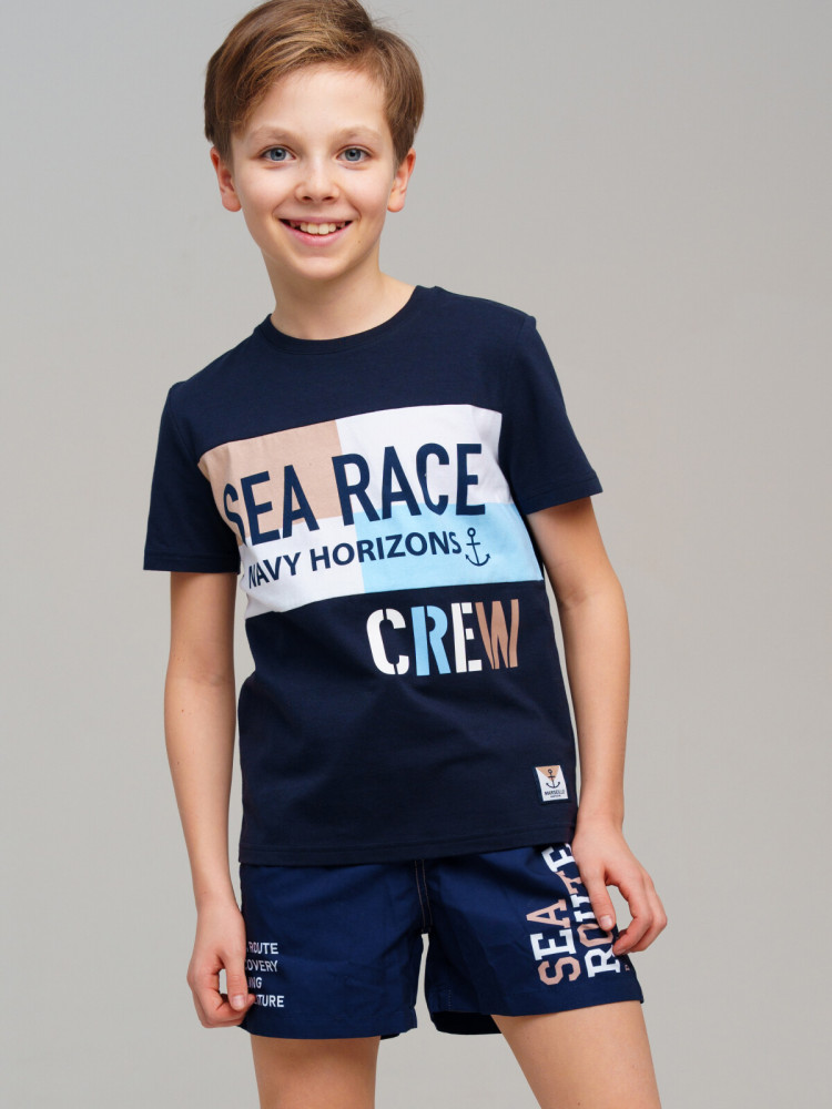 Футболка трикотажная для мальчиков | Riviera | PlayToday