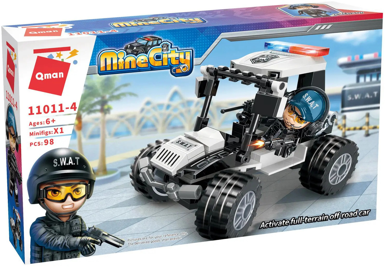Конструктор «Полицейский на внедорожнике» | Mine City | QMAN