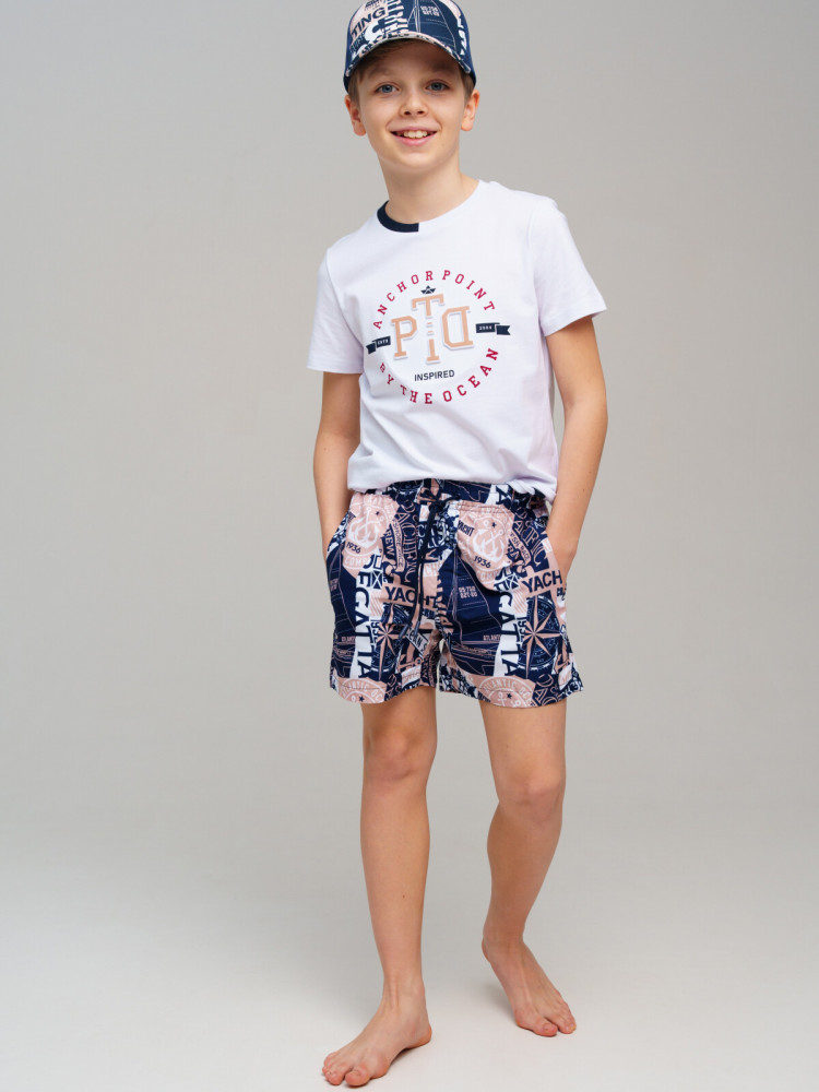 Шорты текстильные плавательные для мальчиков, средней длины | Riviera | PlayToday