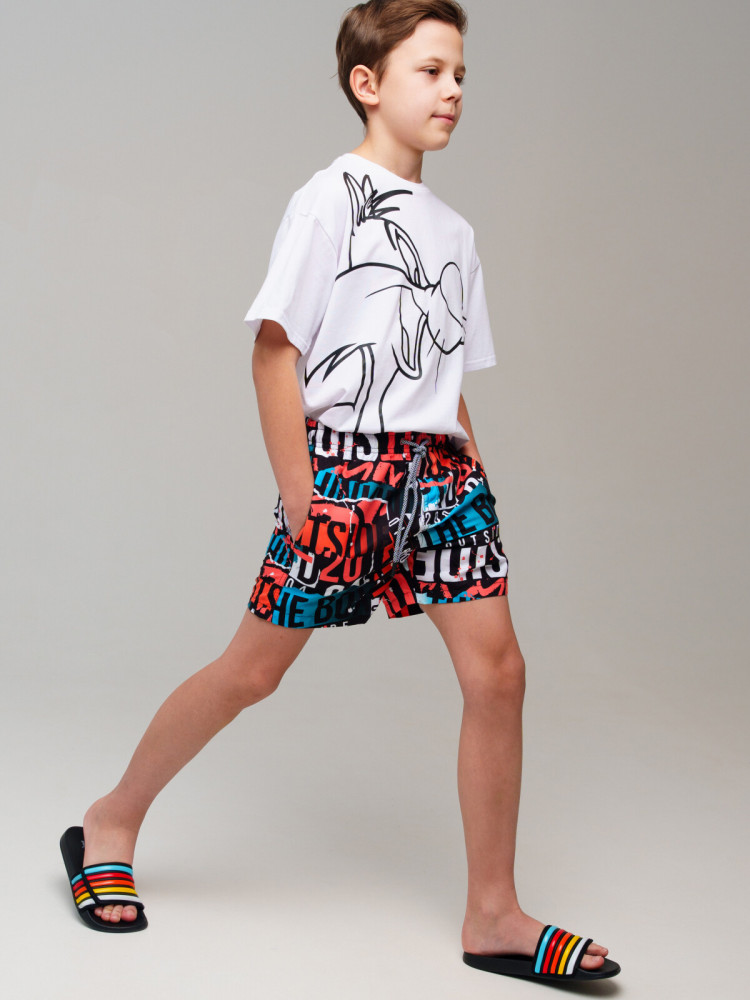 Шорты текстильные плавательные для мальчиков, средней длины | Emotion | PlayToday