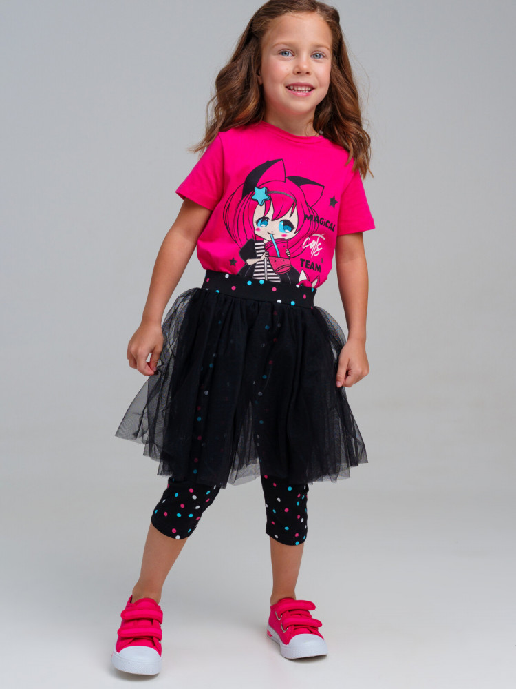 Юбка-легинсы трикотажные для девочек | Cats dream | PlayToday