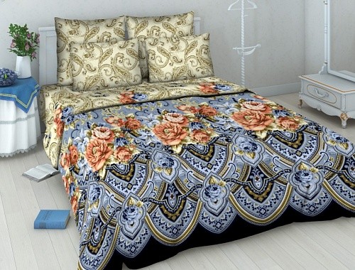 Комплект постельного белья «Народные мотивы» с 3D эффектом (арт. 4318/3, 2-спальный, бязь, 2 наволочки 70х70) | Русская душа | ТДЛ Текстиль