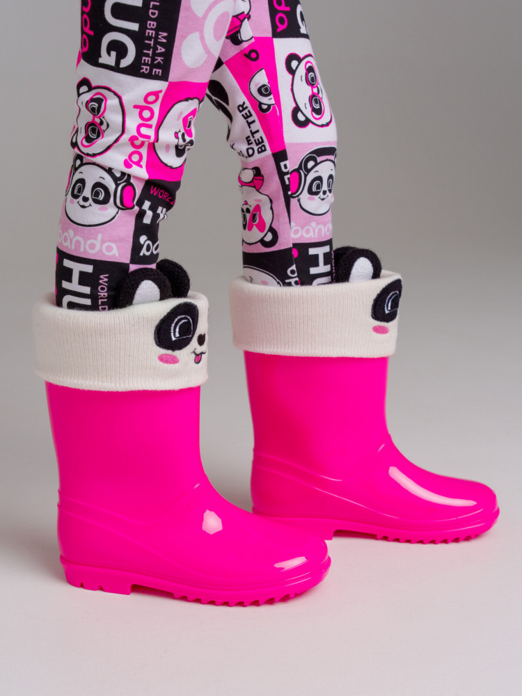 Сапоги резиновые для девочек | Panda band | PlayToday