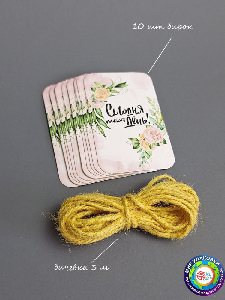 Набо ршильдиков с бечевкой «Сегодня твой день» | Box.kz