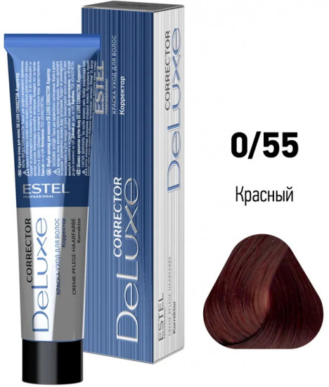 Краска-уход для волос «Correct», оттенок 0/55 красный