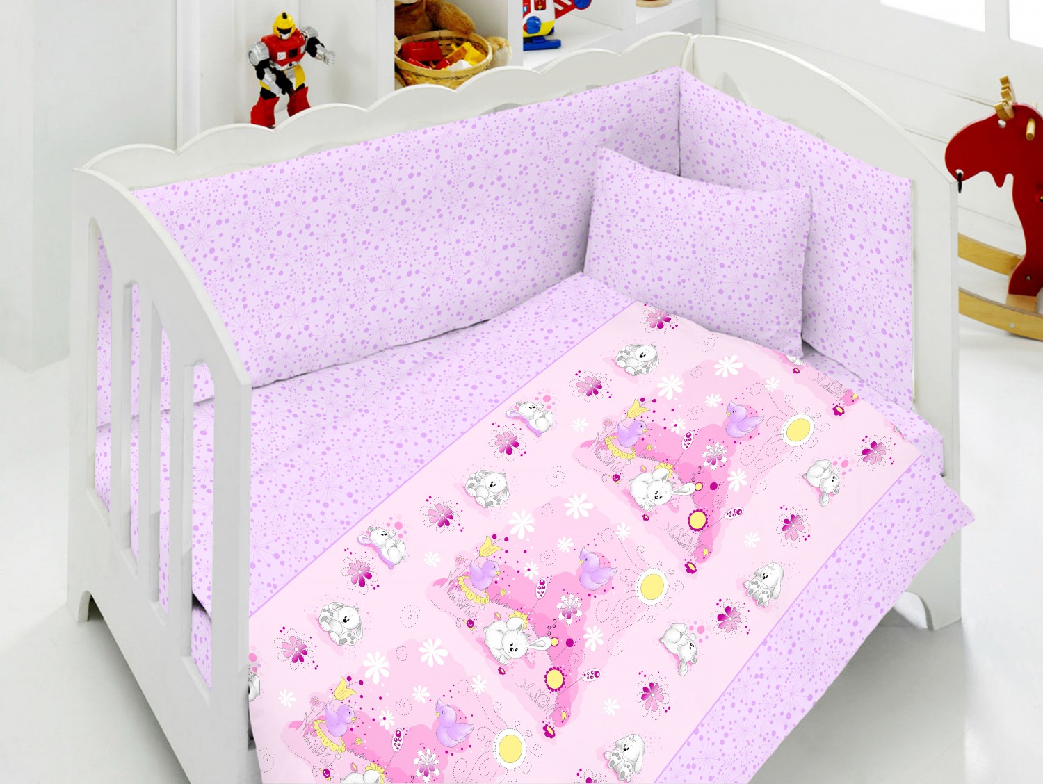 Набор в детскую кроватку (арт. 3976/3, бязь) | Василек Junior | ТДЛ Текстиль