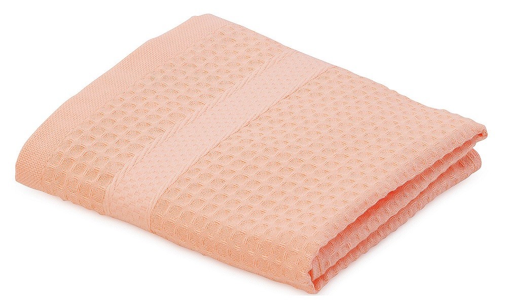 Полотенце вафельное "Fiume" (Cleanelly, 50х70, цвет коралловый) | Fiume | ДМ Текстиль