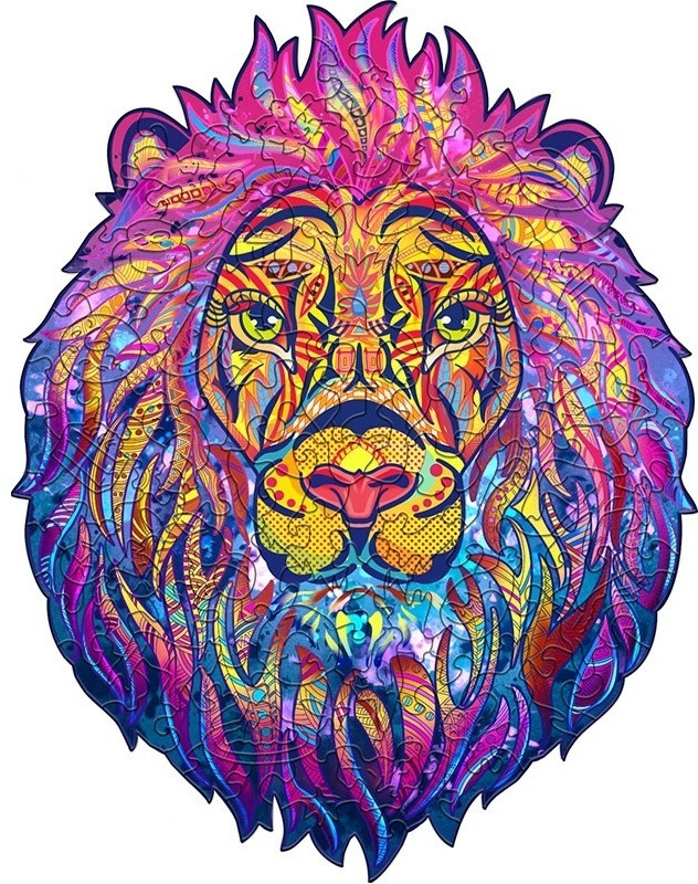 Пазл «Лев Wooden 002» | Puzzle