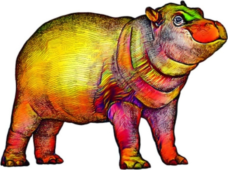 Пазл «Добрейший бегемот Wooden Puzzle 016» | Puzzle