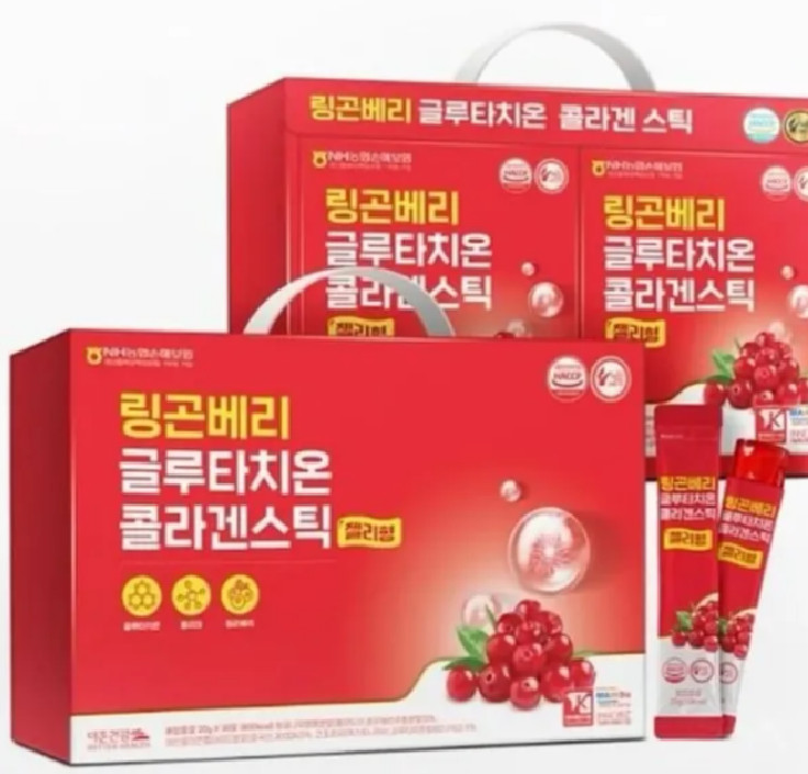 Коллагеновые стики-желе со вкусом брусники «Health Lingonberry Glutathione Collagen Stick Jelly»