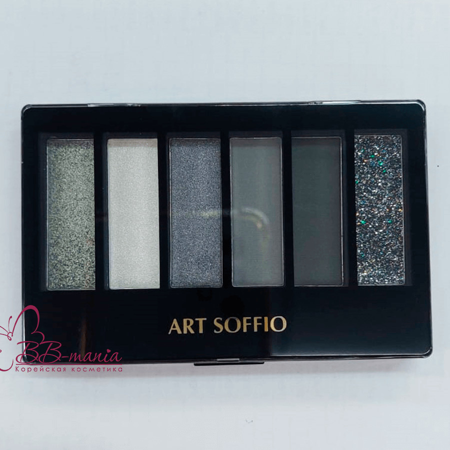 Палетка теней для век «Creates Graphics Top Professional Eyeshadow», оттенок №02 Роскошная Платина | Art Soffio