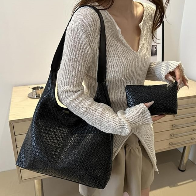 Сумка-тоут женская с косметичкой