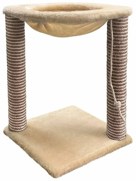 Когтеточка-столбик с гамаком | Зверье мое