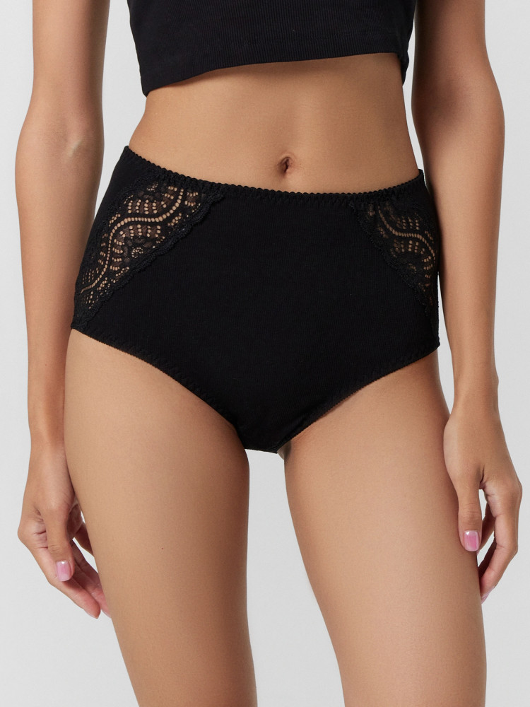 Трусы-макси женские | Бельё в рубчик | Mark Formelle