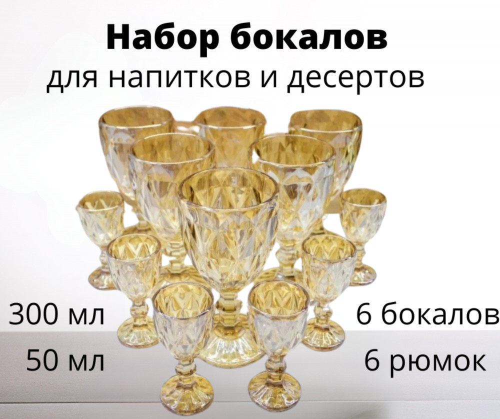 Набор бокалов и рюмок