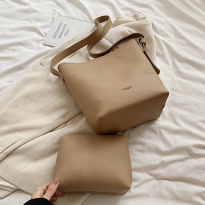 Сумка-ведро женская с косметичкой