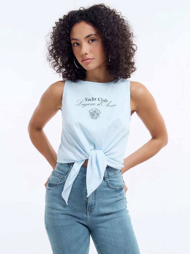 Майка с завязками на талии женская | ТВОЕ