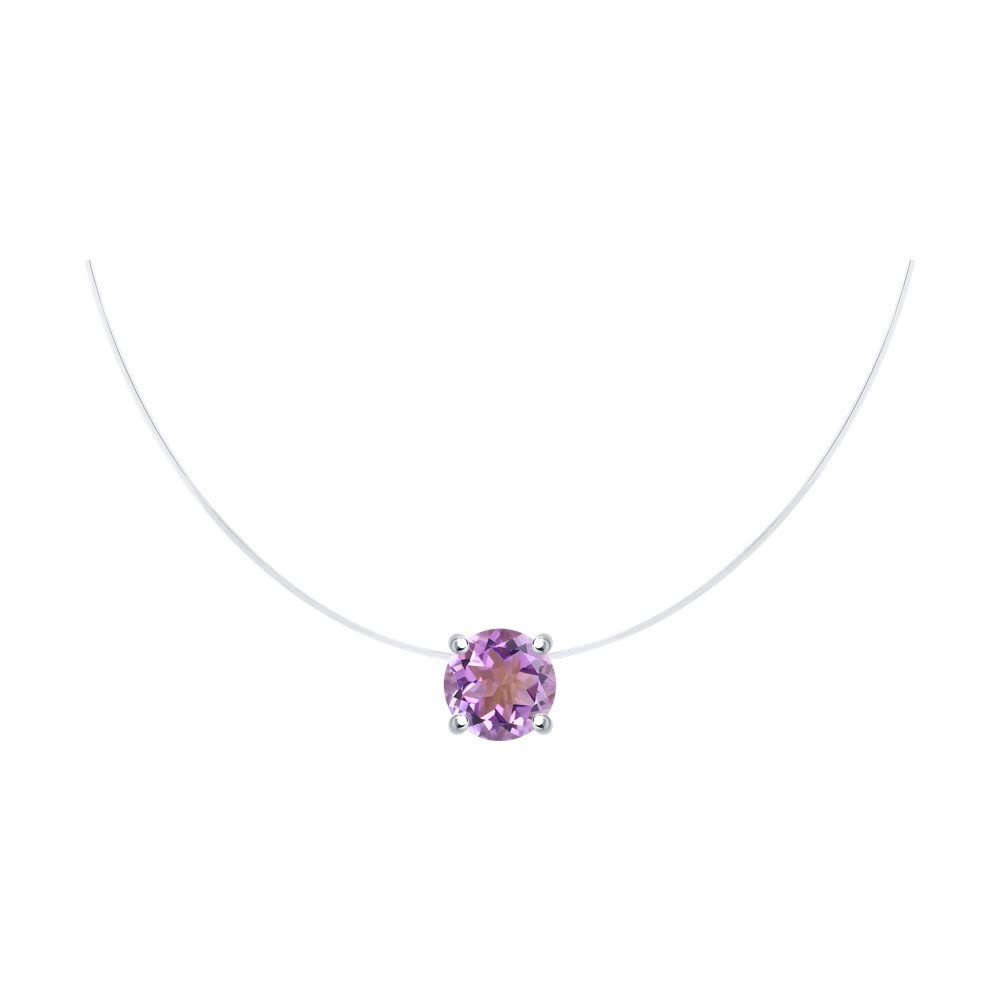 Колье из серебра с аметистом | SOKOLOV
