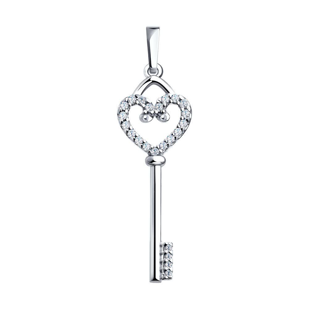 Подвеска из серебра с фианитами | SOKOLOV