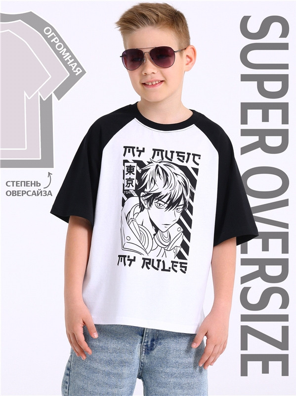 Футболка для мальчиков «Аниме портрет» | Чемпион | Апрель