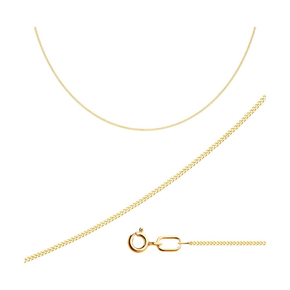 Цепь из золоченого серебра тонкая | SOKOLOV